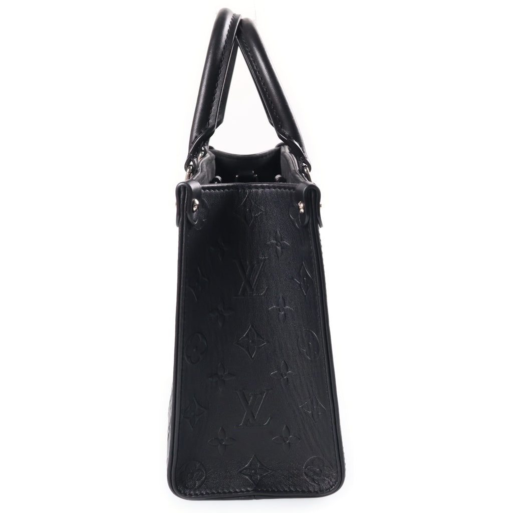 LOUIS VUITTON(ルイヴィトン) モノグラム ボールド オンザゴー PM 2WAYハンドバッグ ショルダーバッグ ブラック レザー M14576 シルバー金具 レディース