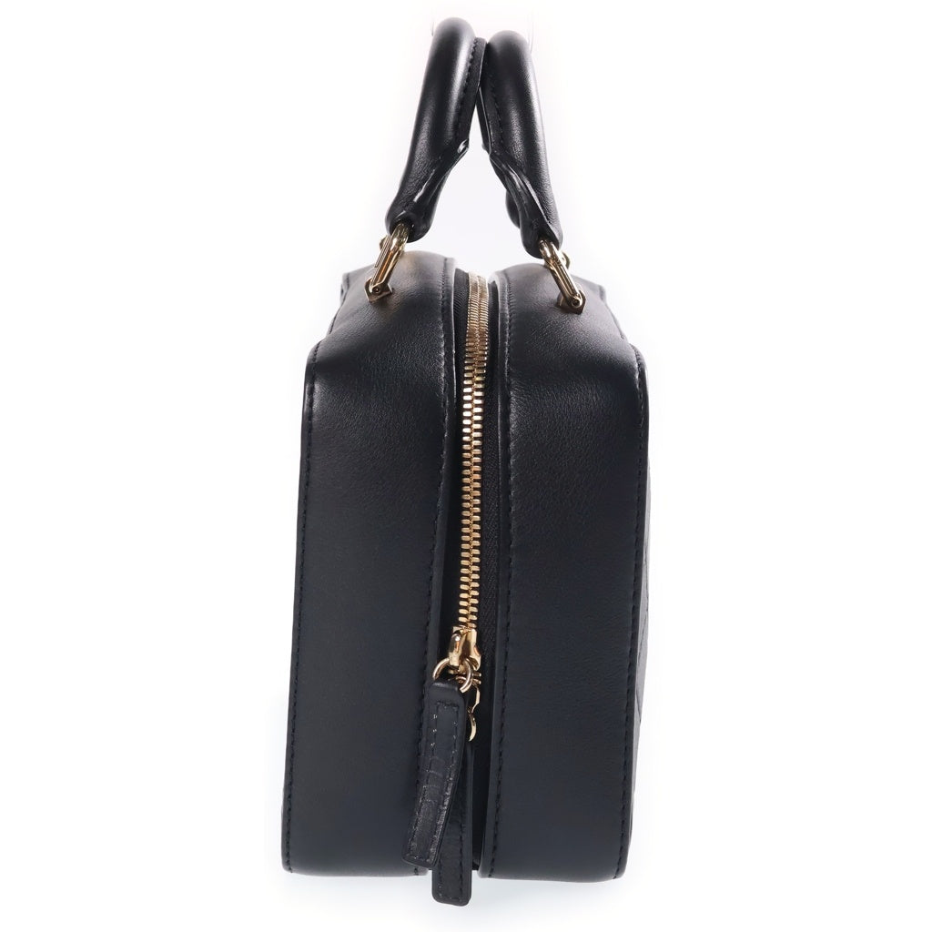 CHANEL(シャネル) マトラッセ ヴァニティケース 2WAYハンドバッグ ショルダーバッグ ブラック カーフスキン AS1286 ゴールド金具 レディース