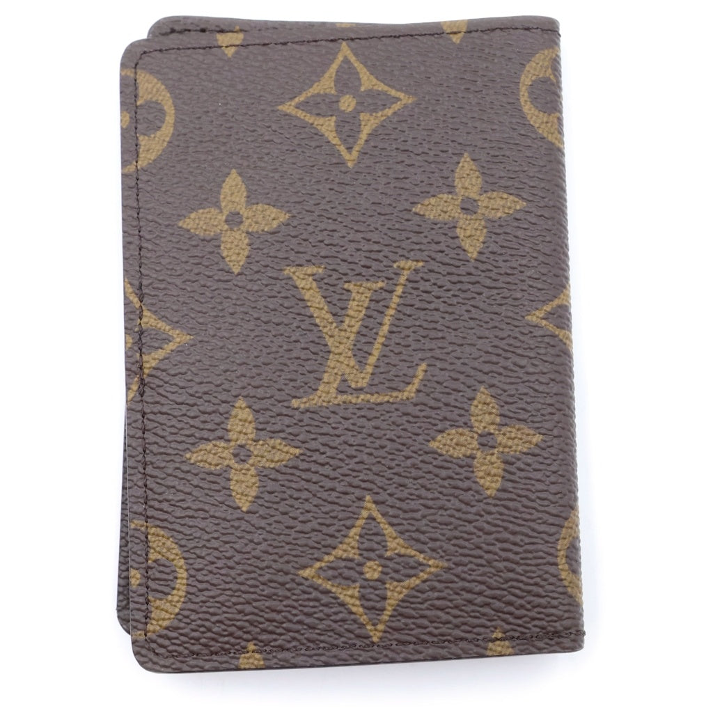 LOUIS VUITTON(ルイヴィトン) モノグラム オーガナイザードゥポッシュ カードケース 名刺入れ PVC レザー ブラウン RFID レディース