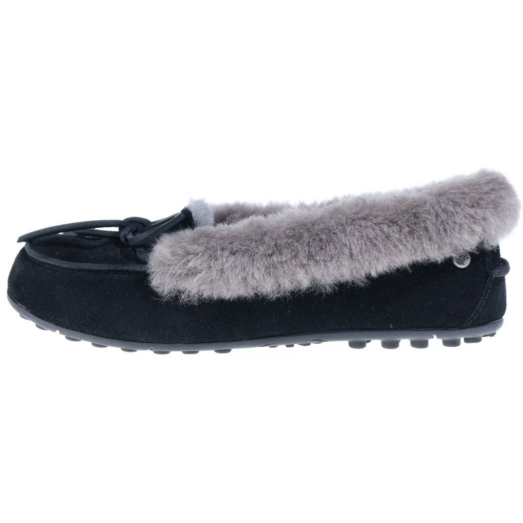 UGG(アグ) ムートンフラットシューズ ローファー ブラック レディース