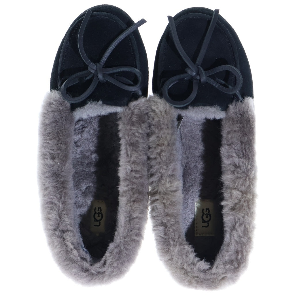 UGG(アグ) ムートンフラットシューズ ローファー ブラック レディース