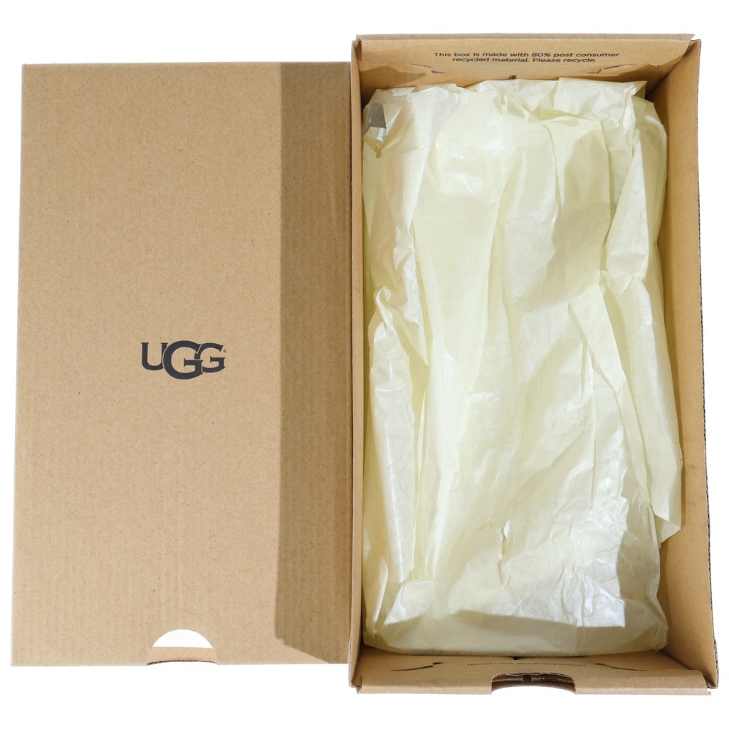 UGG(アグ) ボア ムートンフラットシューズ フラットパンプス ブラウン×ベージュ #38 レディース