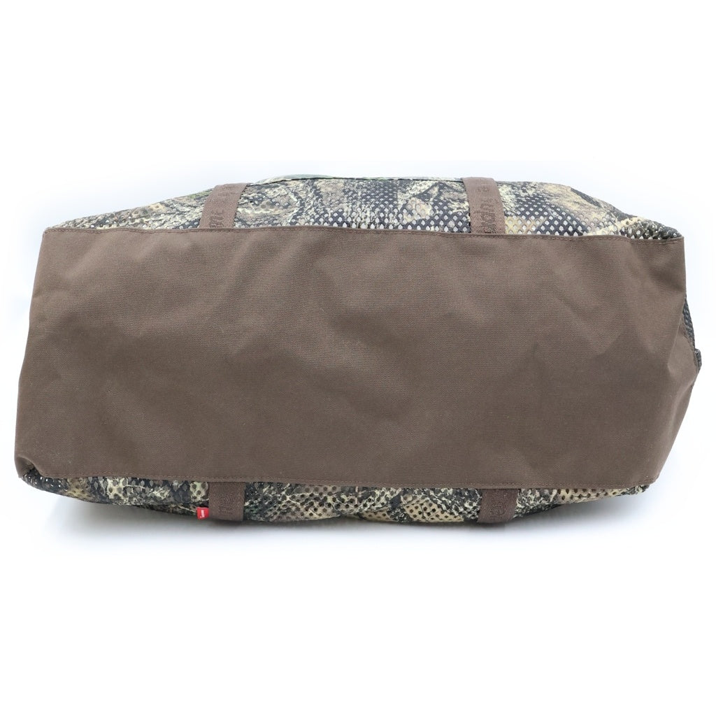 SUPREME(シュプリーム) 25SS Mesh Tote Bag Camo メッシュトートバッグ カモ ロゴ カーキ レディース