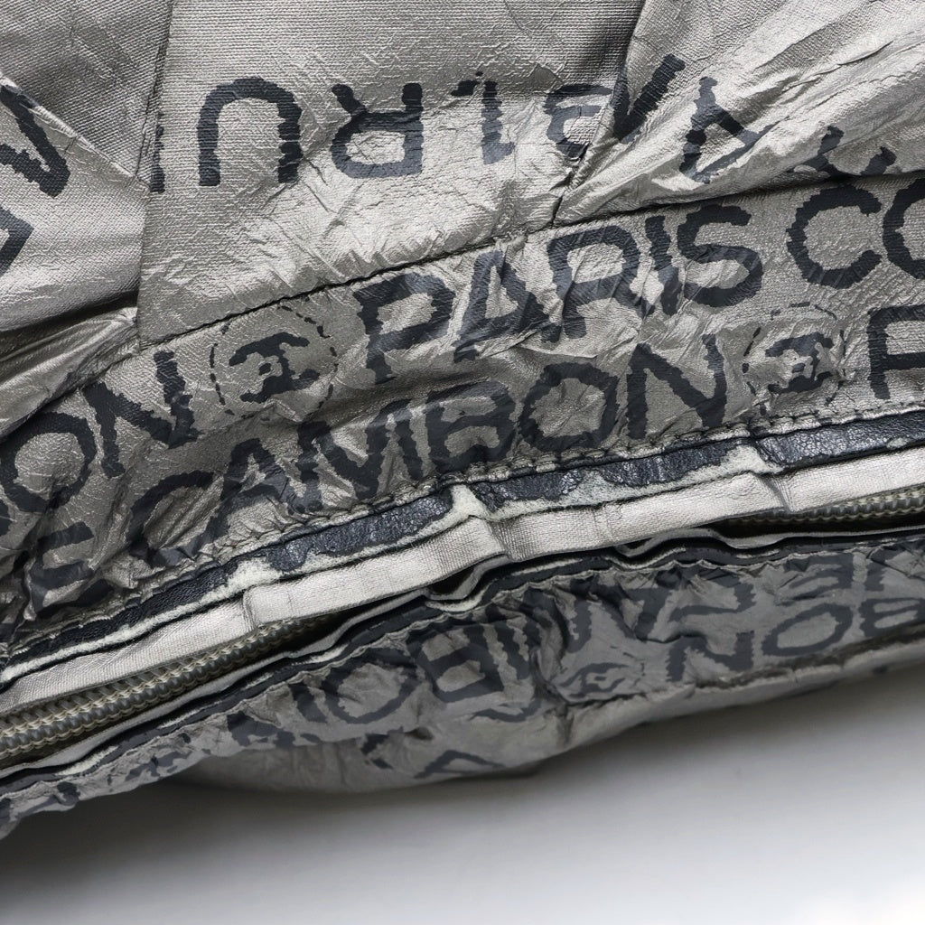 CHANEL(シャネル) アンリミテッド ロゴ ナイロン トートバッグ ショルダーバッグ シルバー レディース