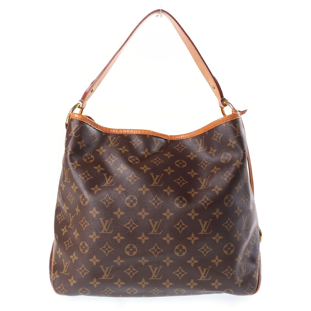 LOUIS VUITTON(ルイヴィトン) モノグラム ディライトフルMM ピヴォワンヌ ハンドバッグ トートバッグ ブラウン レザー×PVC M50157 ゴールド金具 レディース