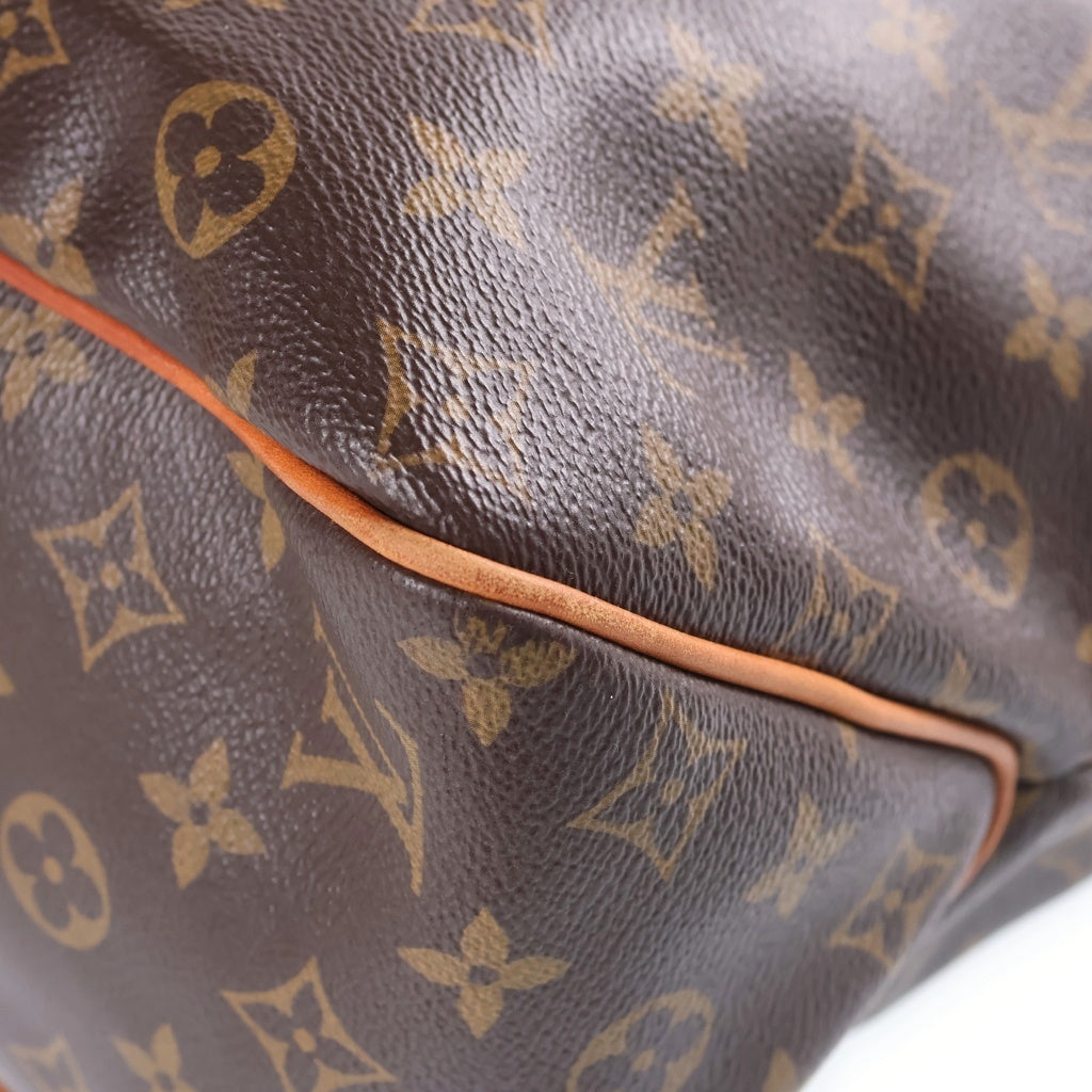 LOUIS VUITTON(ルイヴィトン) モノグラム ディライトフルMM ピヴォワンヌ ハンドバッグ トートバッグ ブラウン レザー×PVC M50157 ゴールド金具 レディース