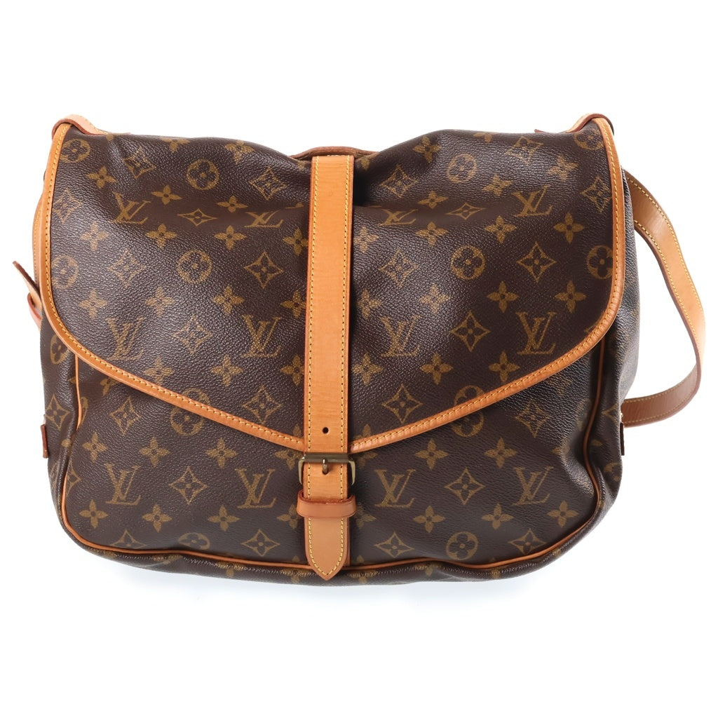 LOUIS VUITTON(ルイヴィトン) モノグラム ソミュール35 ショルダーバッグ ブラウン PVC×レザー M42254