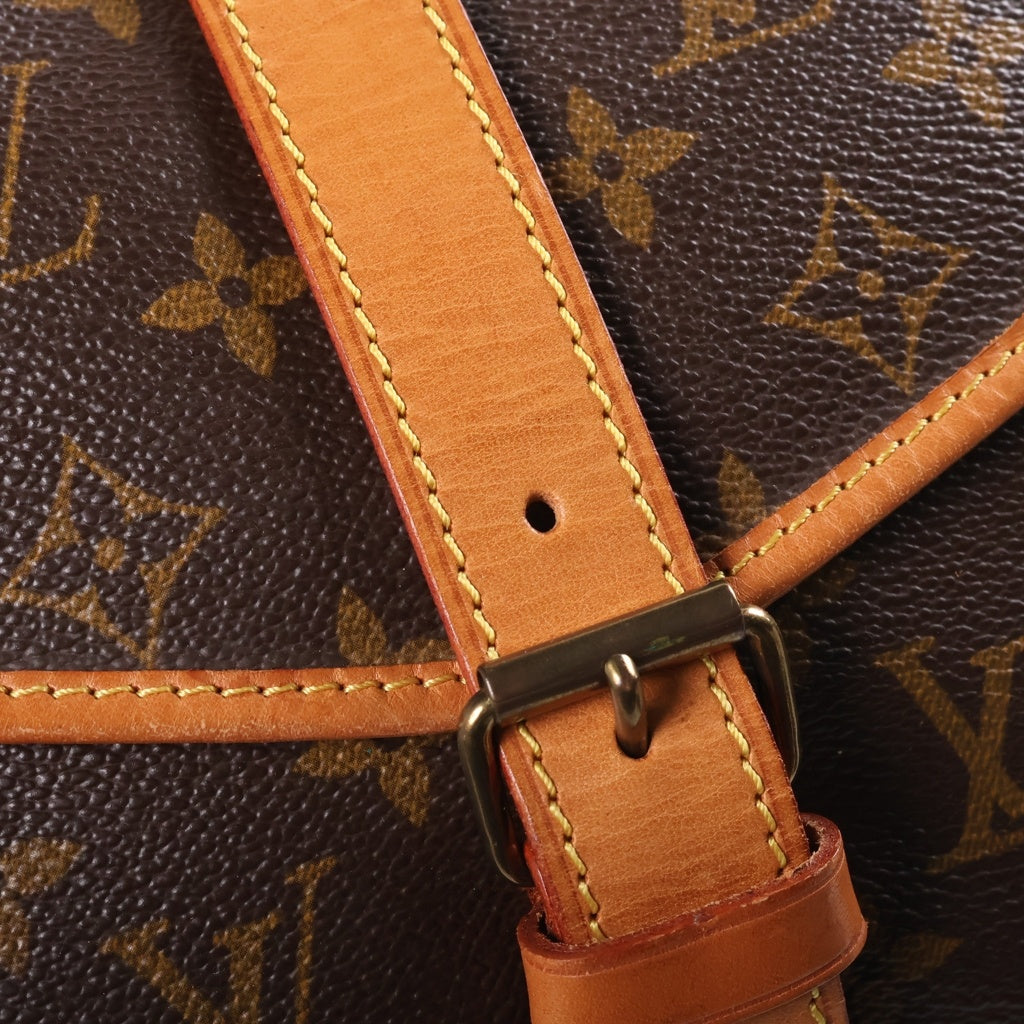 LOUIS VUITTON(ルイヴィトン) モノグラム ソミュール35 ショルダーバッグ ブラウン PVC×レザー M42254