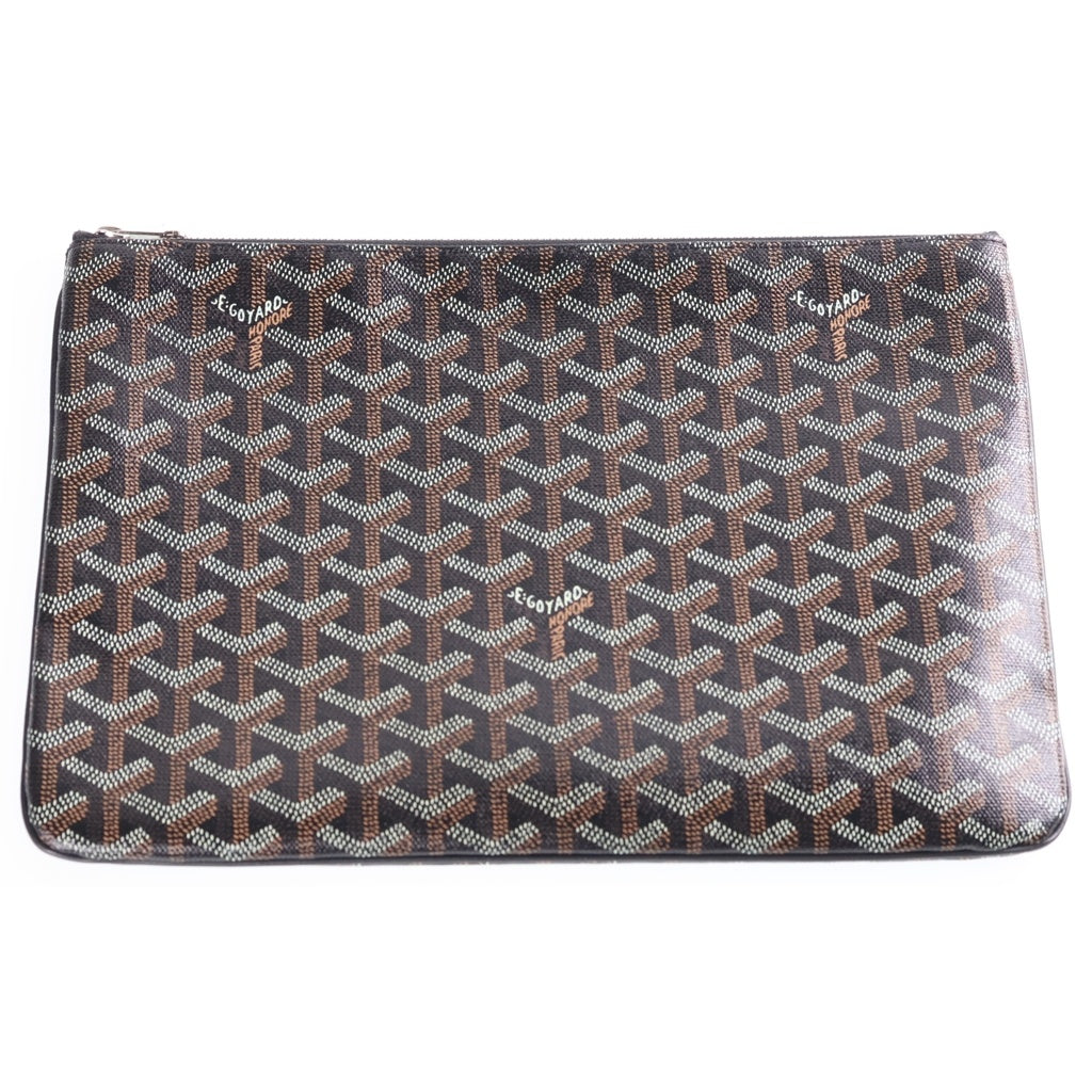 GOYARD(ゴヤール) セナMM セカンドバッグ 黒 PVC/レザー レディース