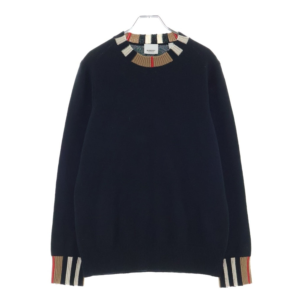 BURBERRY(バーバリー) ■ニット 黒×ブラウン×赤×白 XS