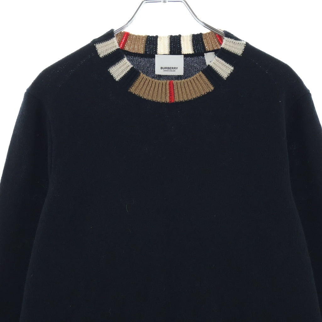 BURBERRY(バーバリー) ■ニット 黒×ブラウン×赤×白 XS