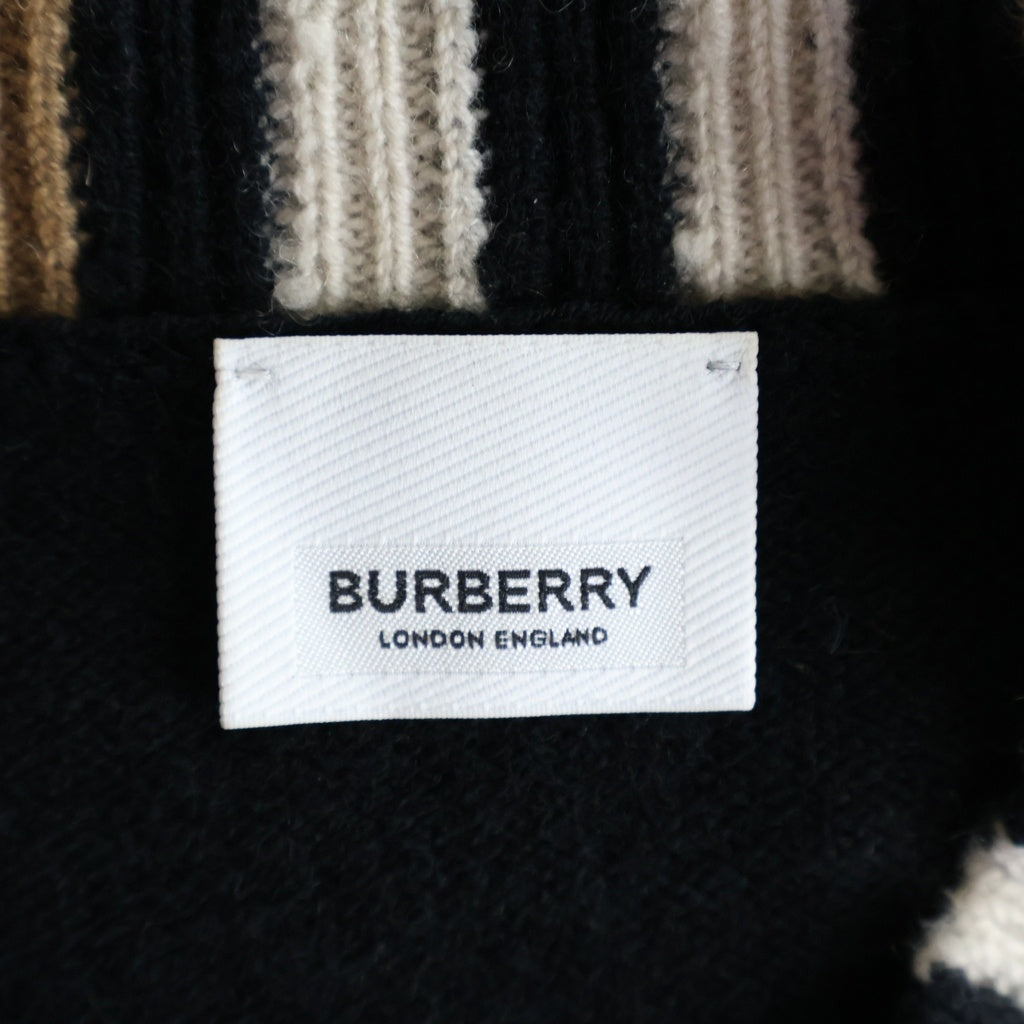 BURBERRY(バーバリー) ■ニット 黒×ブラウン×赤×白 XS
