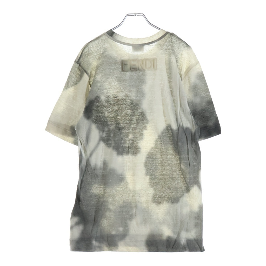 FENDI(フェンディ) Tシャツ 半袖 ロゴ ホワイト/グレー FY1064