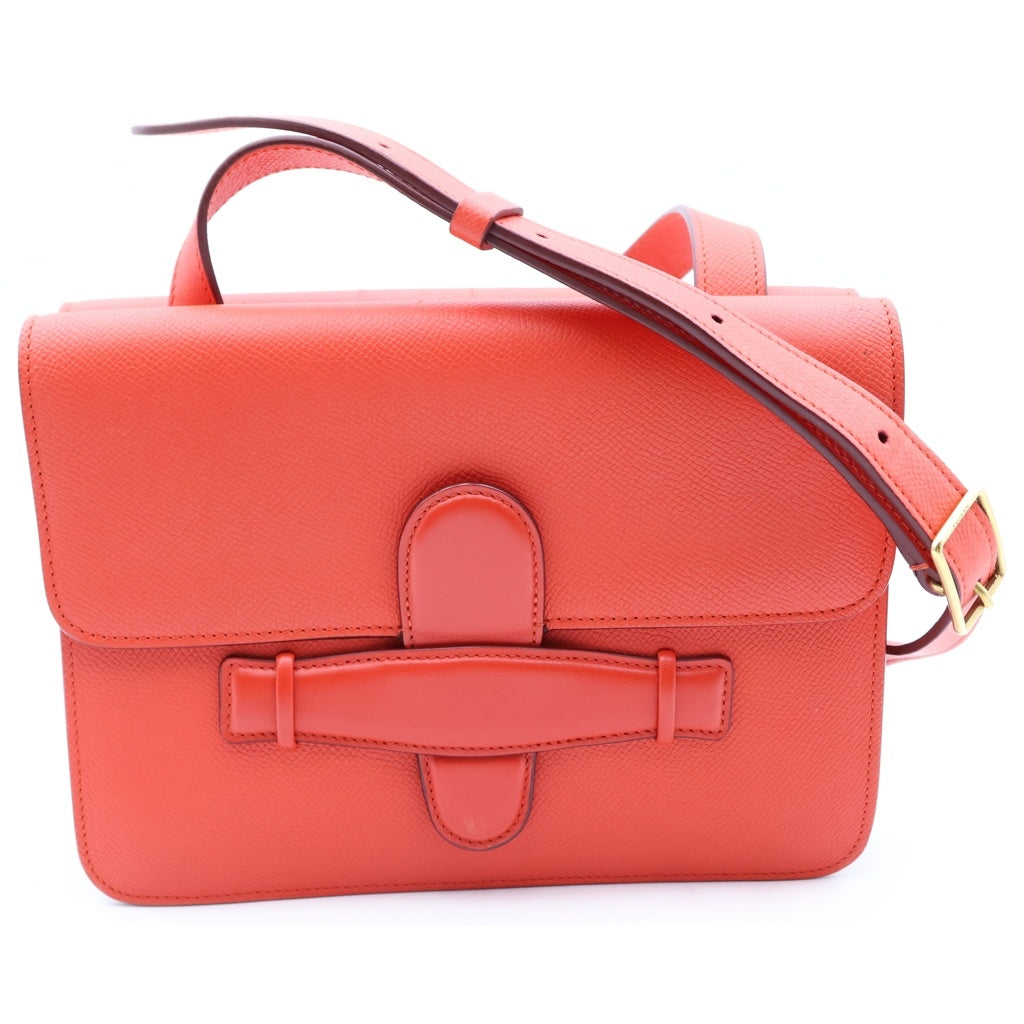 CELINE(セリーヌ) シンメトリカル ショルダーバッグ レッド レザー レディース