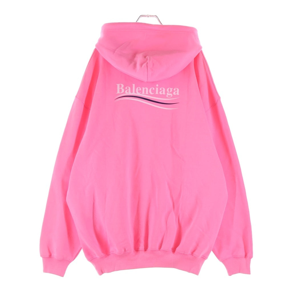 BALENCIAGA(バレンシアガ) Political Campaign Hoodie ポリティカルキャンペーンフーディ パーカー ロゴ ピンク 578135 TJVD4 レディース