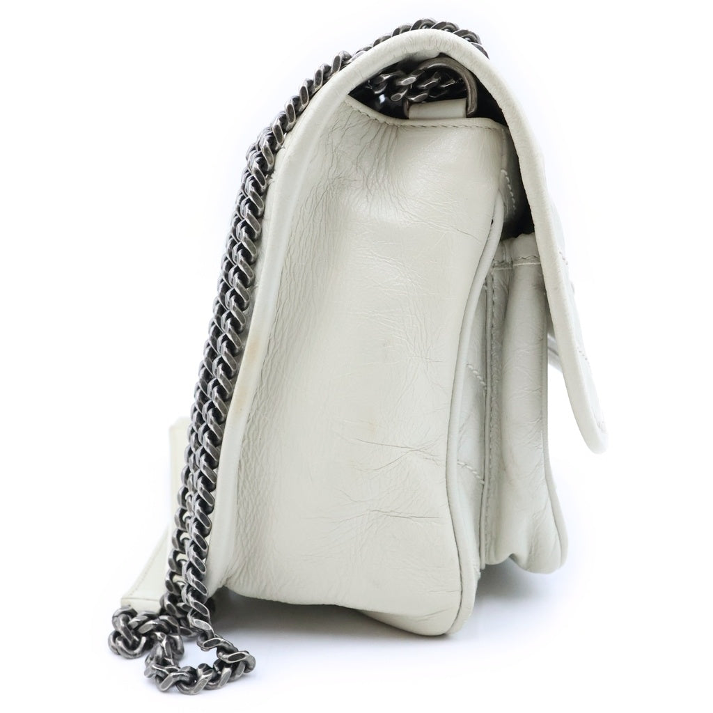 SAINT LAURENT PARIS(サンローランパリ) ニキ ベイビー チェーンショルダーバッグ アイボリー レザー 633160 レディース