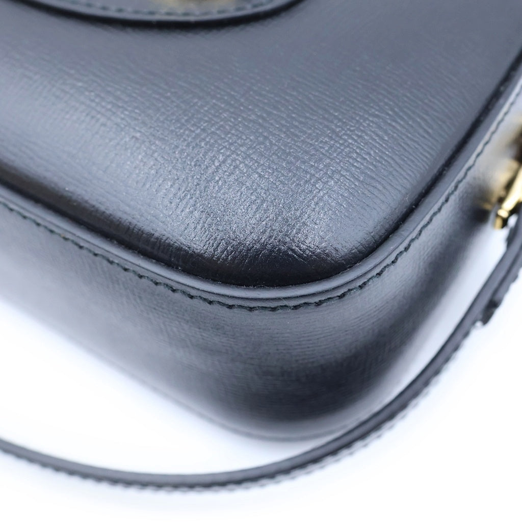 GUCCI(グッチ) ホースビット 1955 ショルダーバッグ レザー ゴールド金具 ブラック 760196 レディース