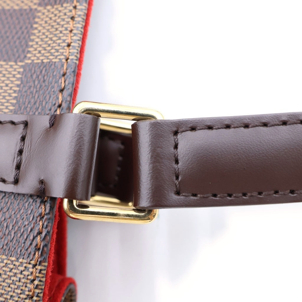 LOUIS VUITTON(ルイヴィトン) ダミエ ユゼス PVC レザー トートバッグ ゴールド金具 ブラウン N51128 レディース
