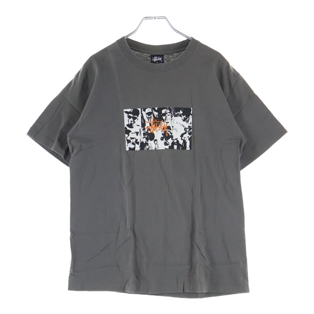 STUSSY(ステューシー) OLD PHOTO PRINT S/S TEE フォトプリント 半袖Tシャツ カットソー オールド コットン グレー