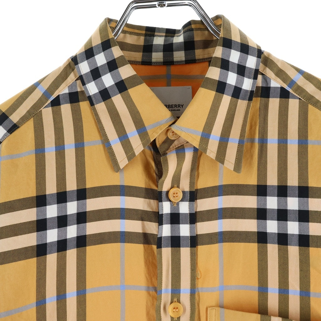 BURBERRY(バーバリー) CAXBRIDGE ノバチェック コットンシャツ オレンジ #XS 80715231 145868 B6234