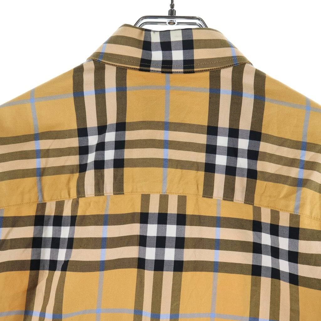 BURBERRY(バーバリー) CAXBRIDGE ノバチェック コットンシャツ オレンジ #XS 80715231 145868 B6234