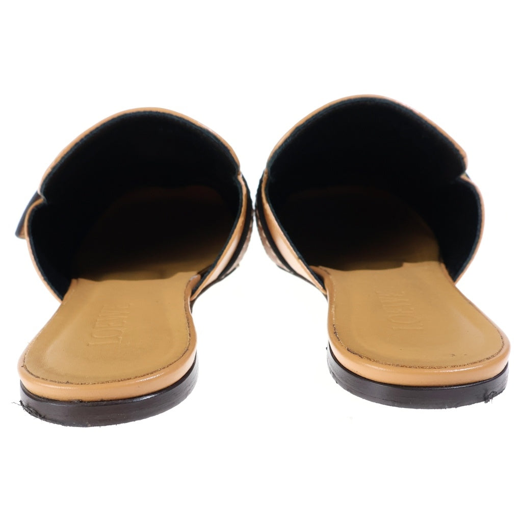 LOEWE(ロエベ) ゲート レザーミュール フラットシューズ ブラウン #36 レディース