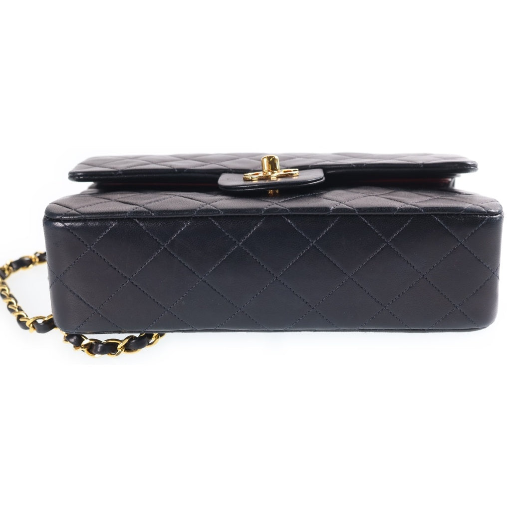 CHANEL(シャネル) マトラッセ23 Wフラップ Wチェーンショルダーバッグ ラムスキン レザー ゴールド金具 ブラック 2番台 レディース