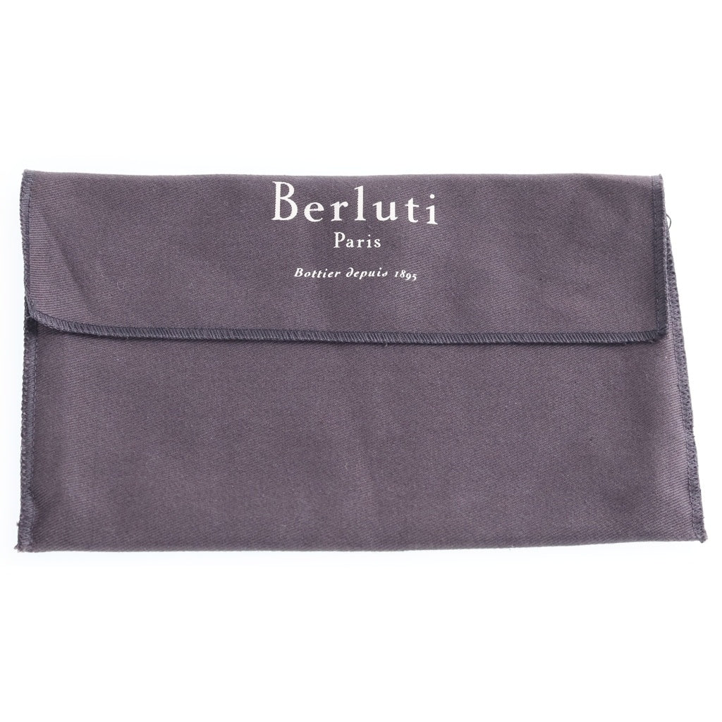 Berluti(ベルルッティ) カリグラフィ イタウバ ラウンドファスナーロングウォレット 長財布 ネイビー レザー レディース