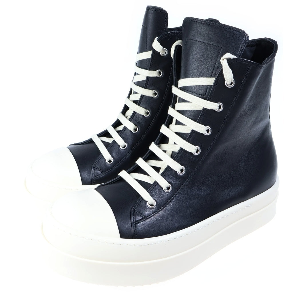 Rick Owens(リックオウエンス) MEGA BUMPER SNEAKS メガバンパー スニーカーズ ハイカットスニーカー ブラック/ホワイト RU02F4859