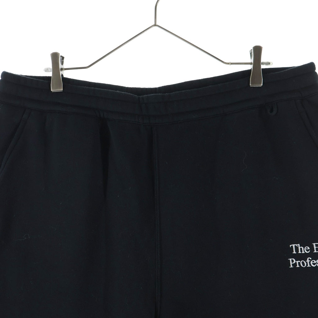 The Ennoy Professional(エンノイプロフェッショナル) 25SS SWEAT PANTS ロゴ刺繍 裏起毛スウェットパンツ ブラック SS25BRENPT01NTL