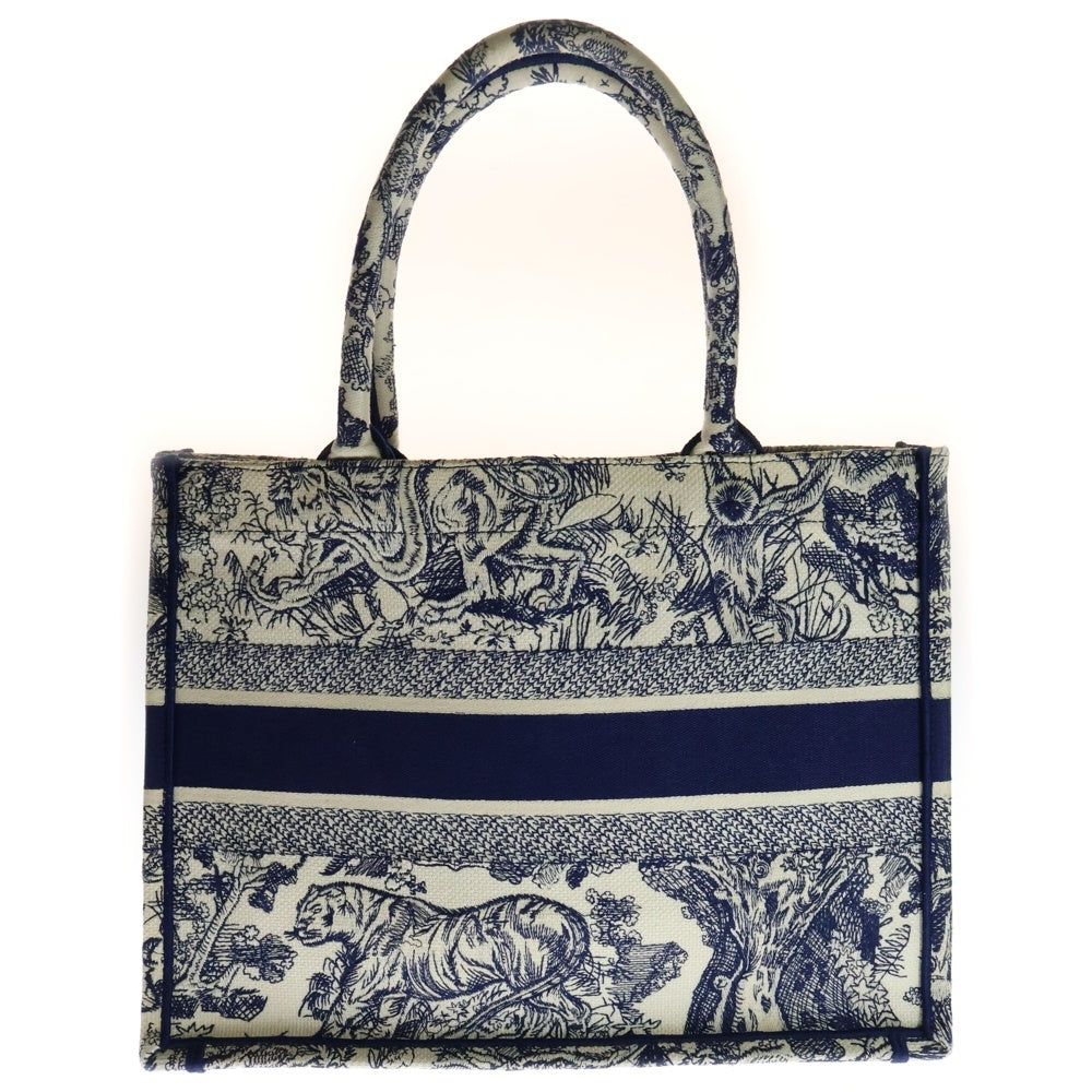 Christian Dior(クリスチャンディオール) BOOK TOTE ブックトート ミディアム トワルドゥジュイエンブロダイアリー 総柄 ハンドバッグ ネイビー