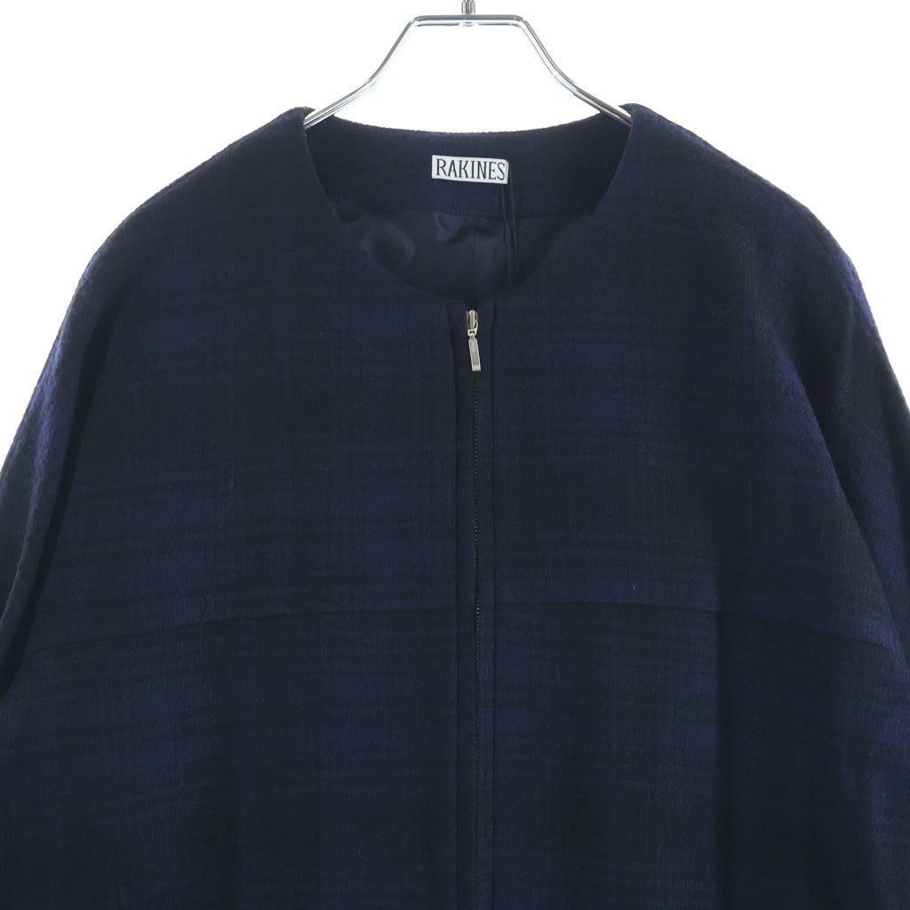 RAKINES(ラキネス) LAYER BOUCLE ROUND COLLAR JACKET ウール レイヤー ブークル ラウンド カラー ジャケット ジップアップジャケット ロングジャケット 10S23FW195J