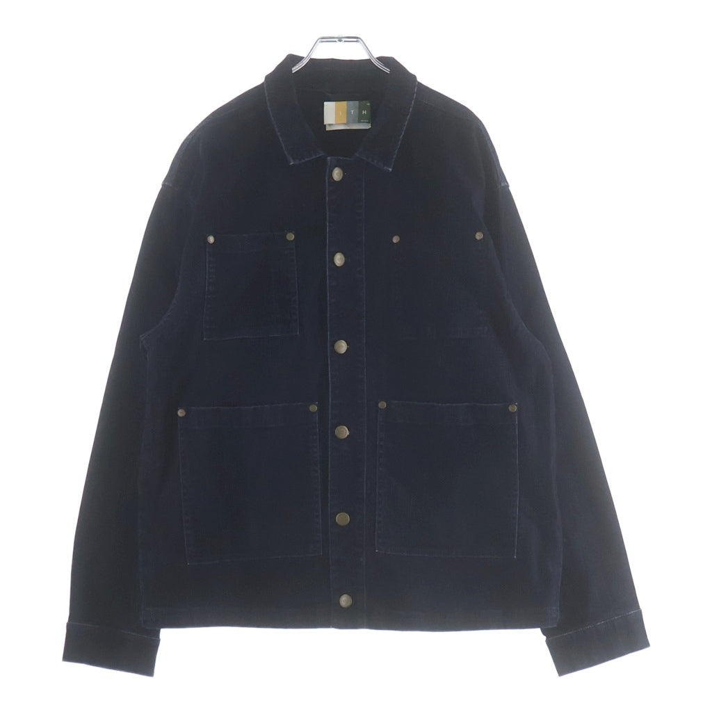KITH(キス) 21AW マルチポケット ロゴデザイン コーデュロイジャケット インディゴ KHM010077
