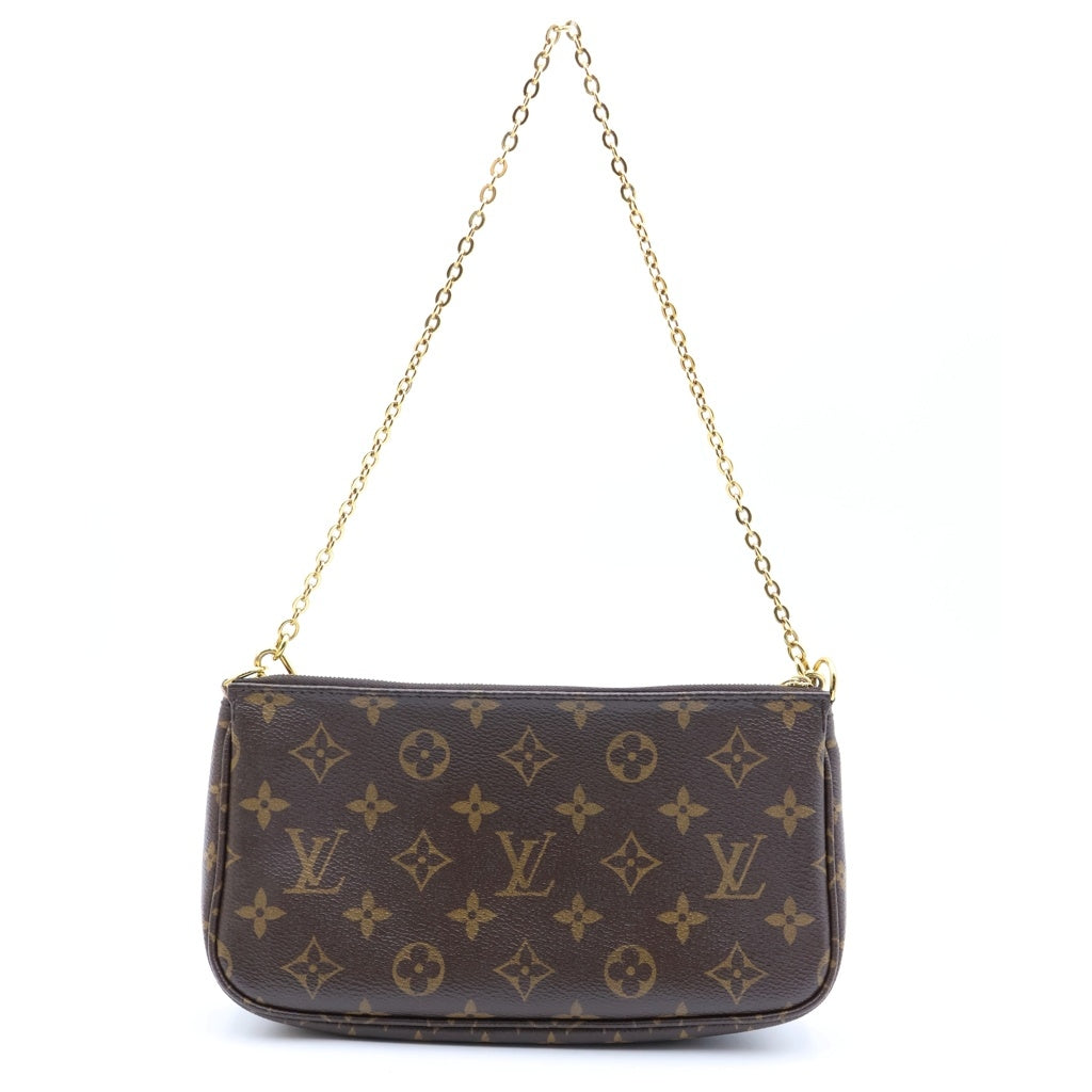 LOUIS VUITTON(ルイヴィトン) モノグラム ミュルティポシェット アクセソワール ショルダーバッグ ブラウン PVCレザー RFID M44840 レディース