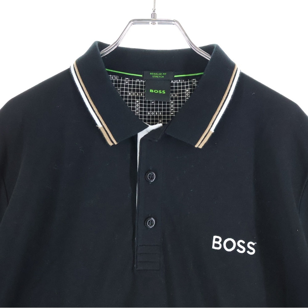 BOSS(ボス) Paddy Pro レギュラーフィット 半袖ポロシャツ ブラック