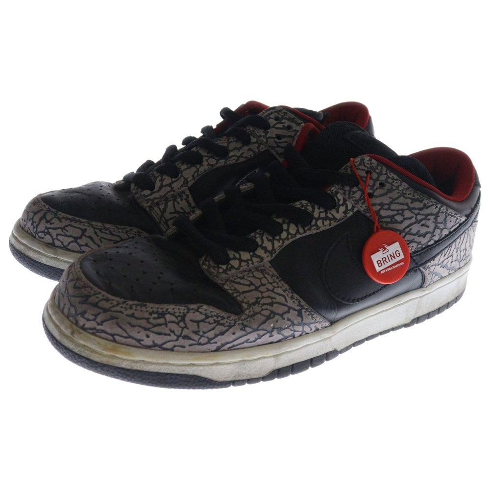 SUPREME(シュプリーム) DUNK LOW PRO SB Black Cement レザー マルチカラー ローカット スニーカー 27cm
