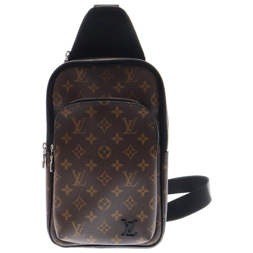 LOUIS VUITTON(ルイヴィトン) モノグラムマカサー アヴェニュー スリングバッグ RFID ワンショルダーバッグ ボディバッグ ブラウン PVC×レザー M46327