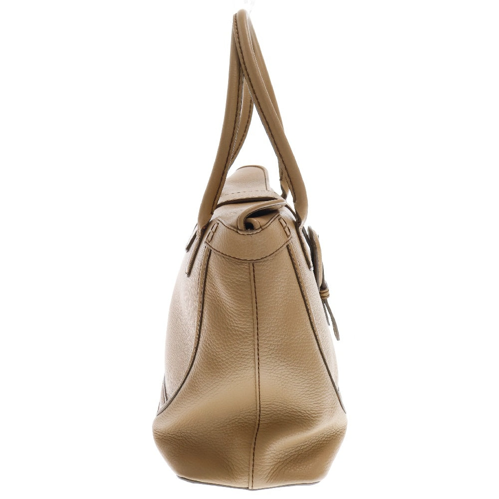 TOD'S(トッズ) ハンドバッグ ベージュ レザー 肩掛けバッグ シルバー金具