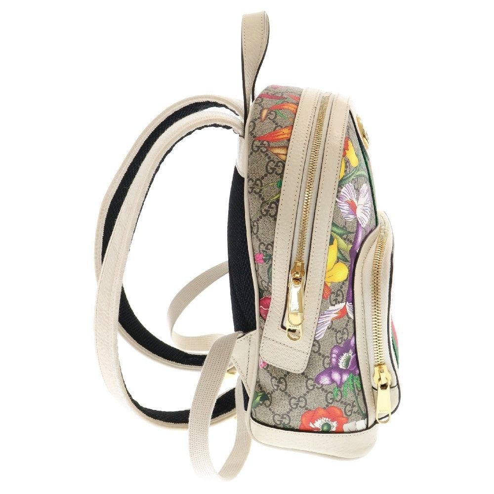 GUCCI(グッチ) GGフローラ シェリーライン レザー バックパック リュック ブラウン レディース 547965