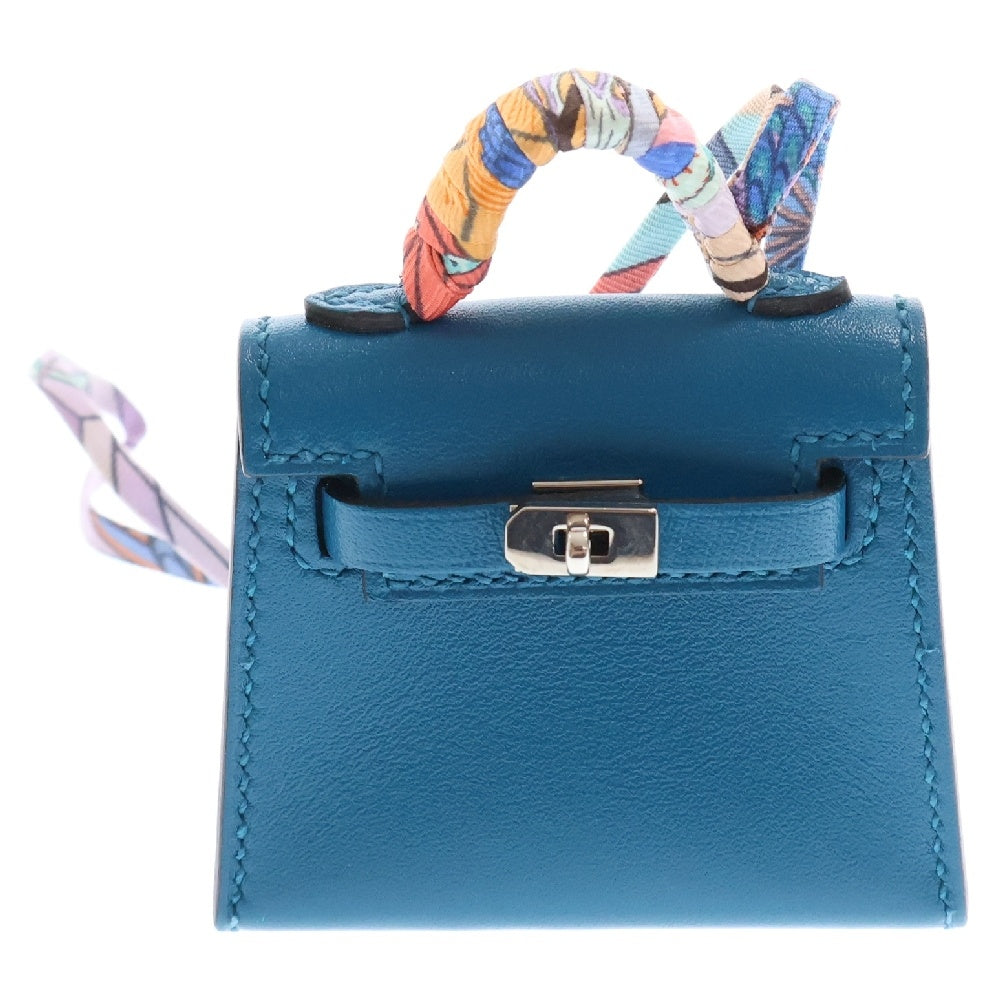 HERMES(エルメス) ケリーツイリー チャーム ブルーイズミール タデラクト シルバー金具 Z刻印