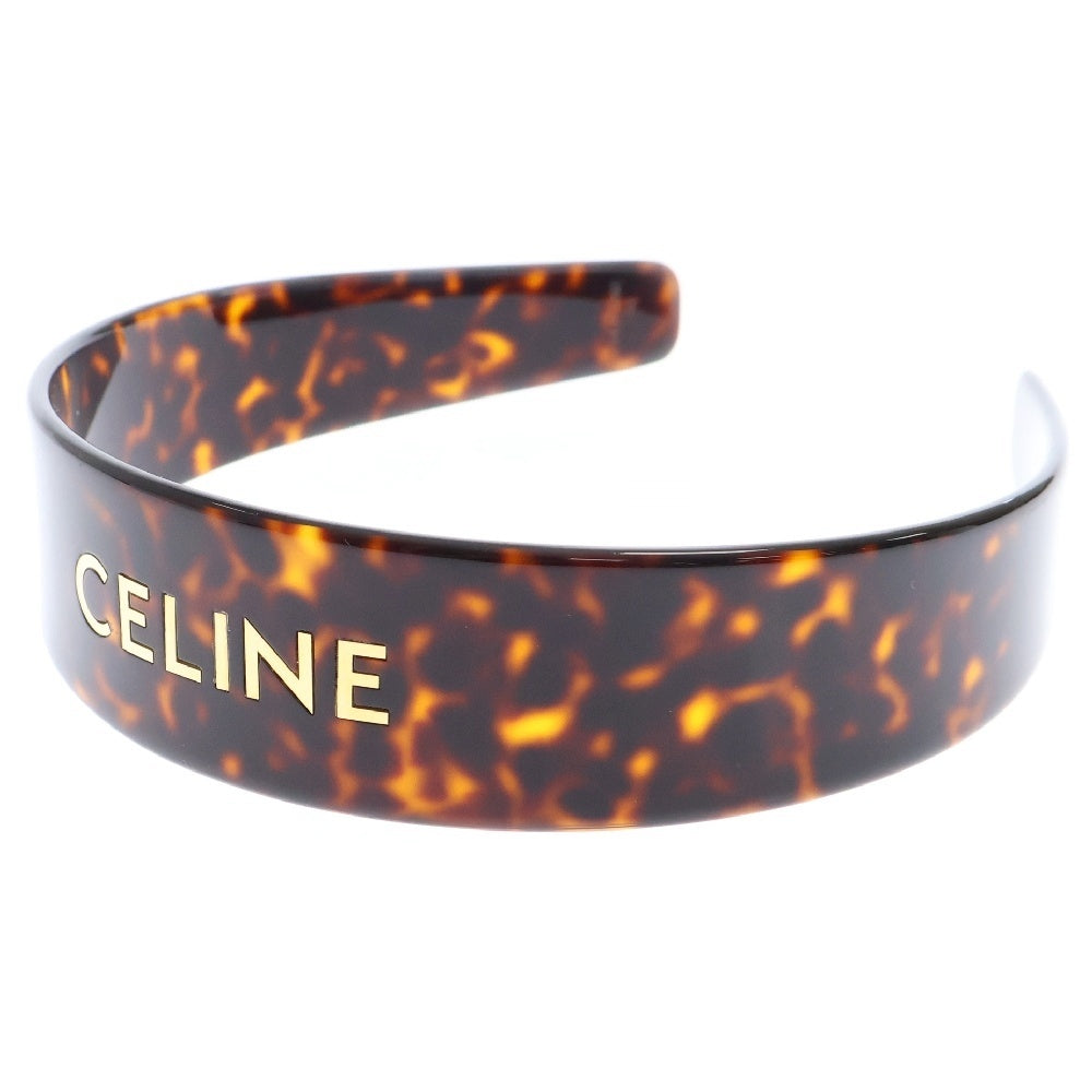 CELINE(セリーヌ) ロゴ ヘア カチューシャ ヘアバンド ブラウン