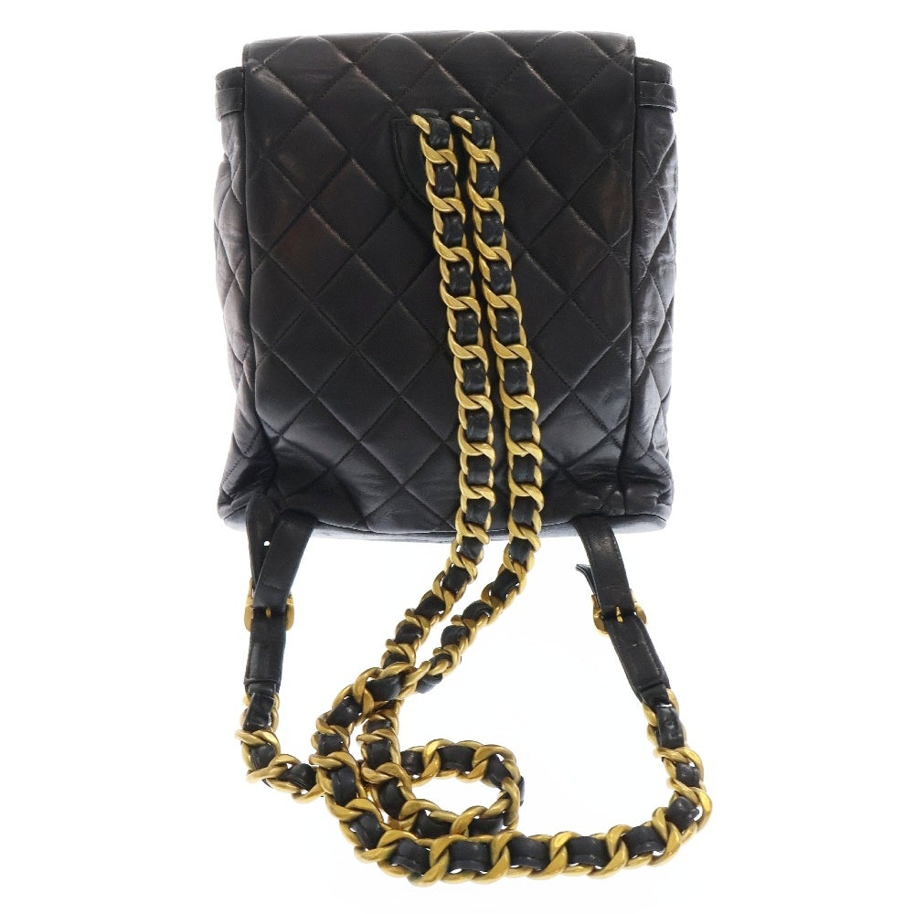 CHANEL(シャネル) マトラッセ ココマークラムスキン レザーバックパック リュックサック ブラック A10177