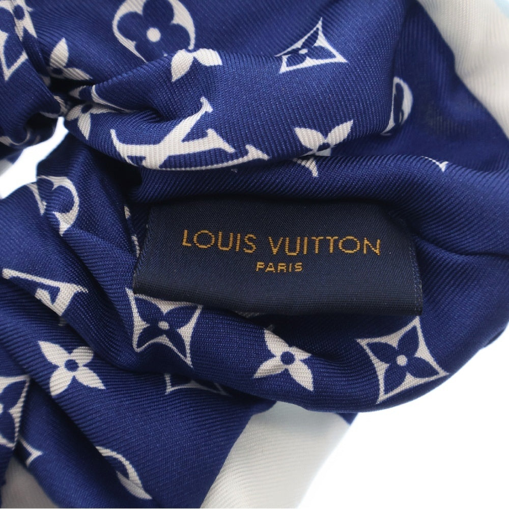 LOUIS VUITTON(ルイヴィトン) モノグラム シュシュ ヘアアクセサリー ホワイト×ブルー レディース M76807