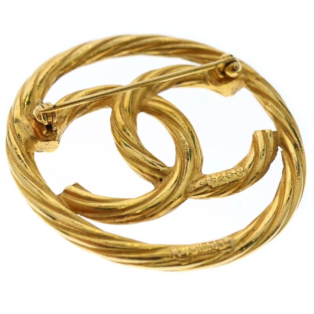 CHANEL(シャネル) ココマーク ブローチ ラウンド ツイスト ゴールド GP アクセサリー