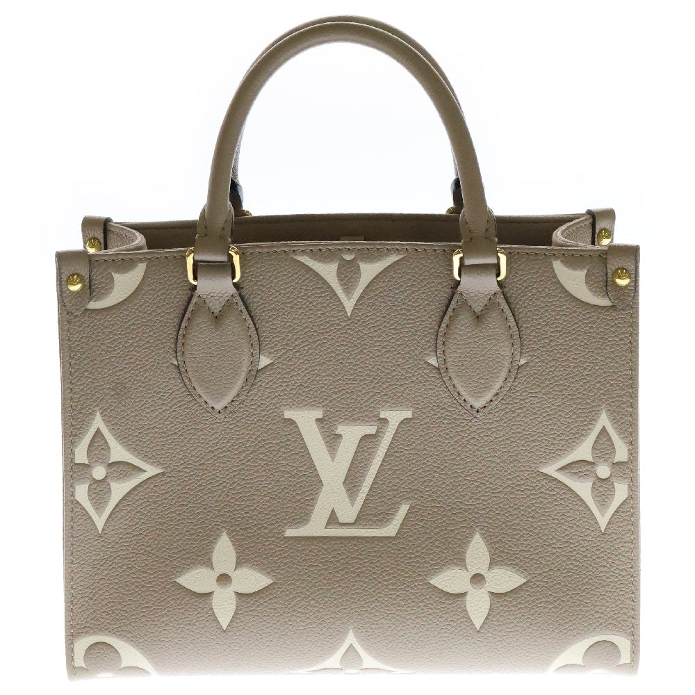 LOUIS VUITTON(ルイヴィトン) モノグラムアンプラント オンザゴーPM バイカラー トゥルトレール クレーム レザー 2WAY ハンドバッグ ショルダーバッグ M45779