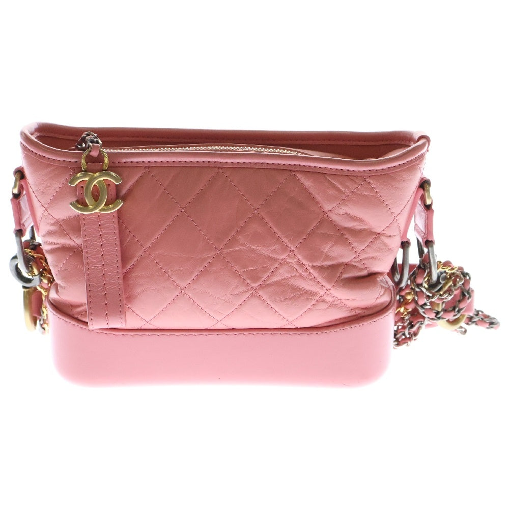CHANEL(シャネル) ガブリエルドゥシャネル ラムスキン スモール レザー2WAY チェーンショルダーバッグ ピンク