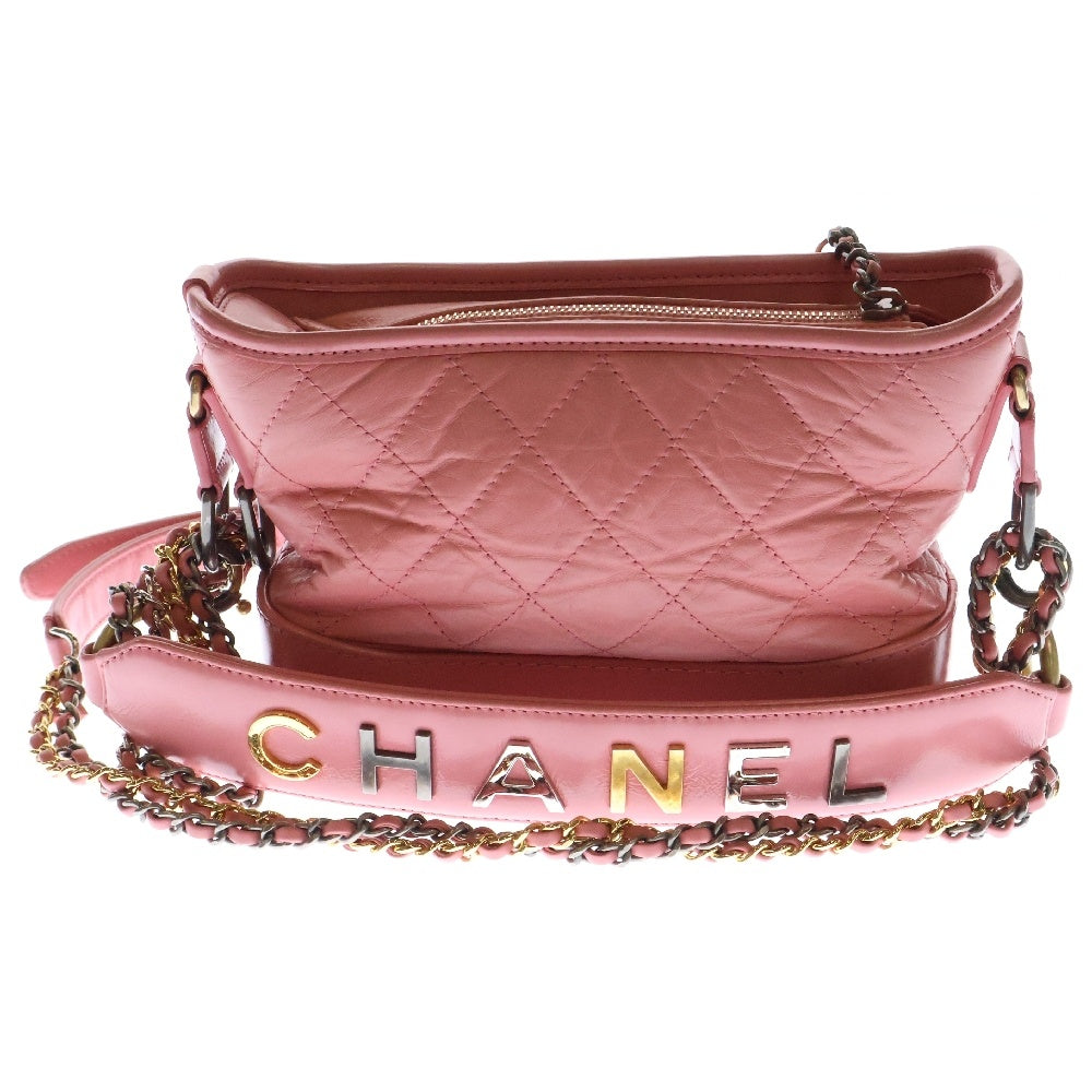 CHANEL(シャネル) ガブリエルドゥシャネル ラムスキン スモール レザー2WAY チェーンショルダーバッグ ピンク