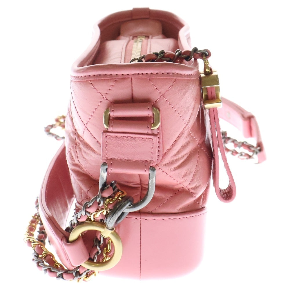 CHANEL(シャネル) ガブリエルドゥシャネル ラムスキン スモール レザー2WAY チェーンショルダーバッグ ピンク