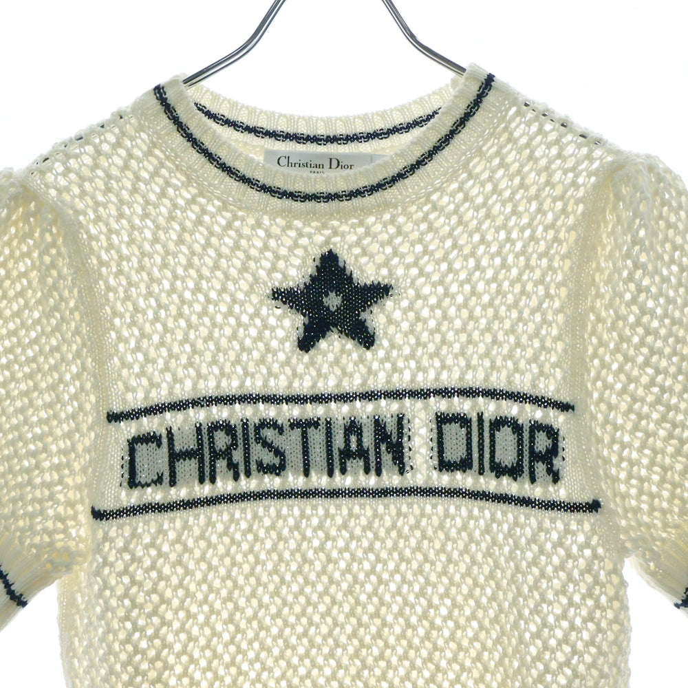 Christian Dior(クリスチャンディオール) ショートスリーブセーター コットン 半袖 アイボリー XS 154S09AM305