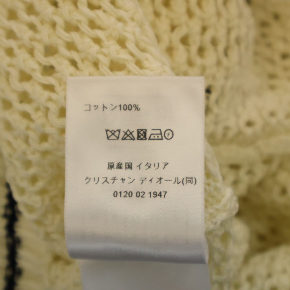 Christian Dior(クリスチャンディオール) ショートスリーブセーター コットン 半袖 アイボリー XS 154S09AM305